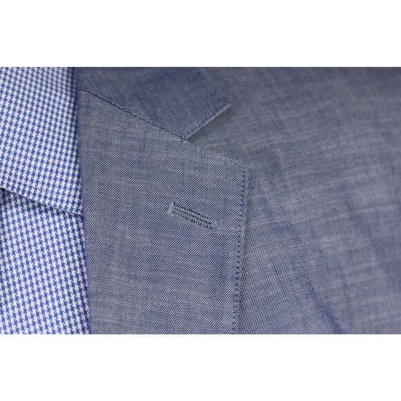 Bonobos Standard Fit Light Blue Iridescent Cotton 2-Btn Blazer Jacket 42R - Picture 5 of 9
